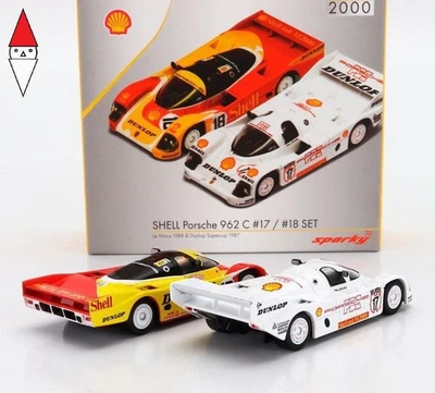 1/64 SPARK PORSCHE SET 2X 962C PORSCHE AG TEAM N 18 - Immagine 1 di 2
