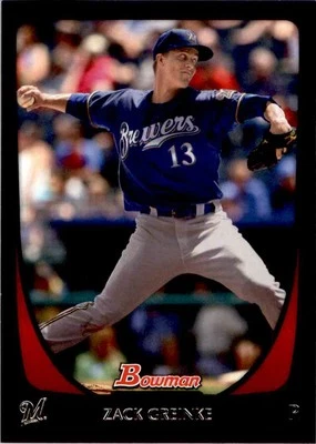 2011 Bowman ! Zack Greinke Milwaukee Brewers #125 - Image 1 of 2