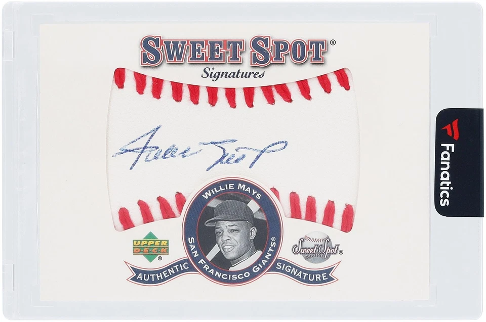 Willie Mays San Francisco Giants Signed 2001 Upper Deck Sweet Spot #S-WM Card - Image 1 of 3