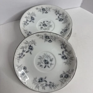 6 Available Baroque Bleu by Daniele China Tea Cup Sauce Blue Flowers Japan - Picture 1 of 5