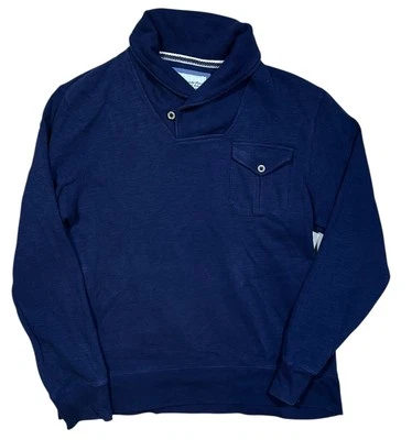 Men’s Fat Face Navy Shawl Neck Sweater Pullover Jumper Cotton Casual Size Large - Image 1 of 4
