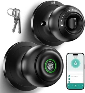 Klloque K10 Smart Door Knob Lock  - Black - 4 in 1 Unlock - Picture 1 of 9