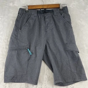 Wrangler Performance Cargo Shorts Youth XL Gray Flat Front Hiking Stretch - Picture 1 of 13