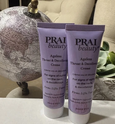 Prai Beauty Ageless Throat & Decolletage Creme 1 fl oz Lot of 2 X - Image 1 of 4