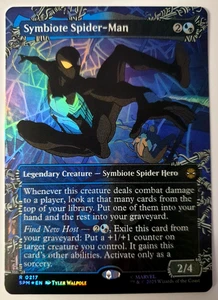MTG Marvel Spider-Man - Symbiote Spider-Man - FOIL Borderless Rare - 0217 NM - Picture 1 of 1