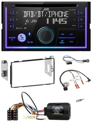 JVC Lenkrad USB 2DIN DAB Bluetooth CD Autoradio für Nissan Qashqai J10 07-13 - Bild 1 von 4