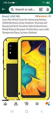 LOVE MEI Glass Metal Waterproof Case f Samsung A42 A41A20 A30 A50 A70 A51 A71A90 - Image 1 of 2