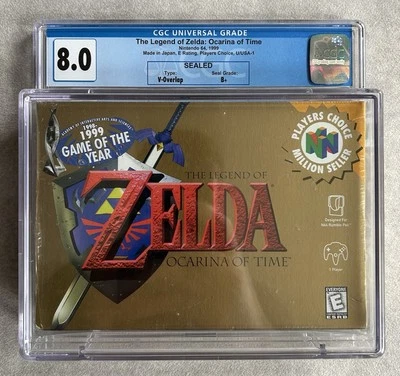 The Legend of Zelda Ocarina of Time Nintendo 64 N64 Sealed Graded CGC 8.0 B+ - Image 1 of 2