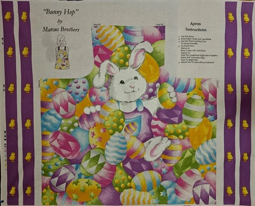 Tela MARCUS - BUNNY HOP - DELANTAL PASCUA - Con Brillo - PANEL 35" Foto 1 de 1