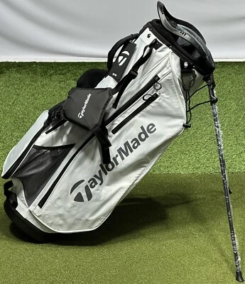 Сумка для гольфа TaylorMade Pro 8-Way с подставкой для переноски белая с дождевым капюшоном новая No93228 - Изображение 1 из 4