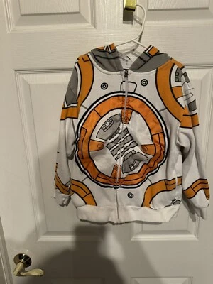 Disney Star Wars Force Awakens Droid BB8 Sudadera con Capucha Chaqueta Niño Talla Pequeña Nueva Sin Etiquetas Foto 1 de 4