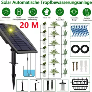 20 M Solar Bewässerungssystem Automatisch Pflanzenbewässerung Doppelpumpe System - Bild 1 von 12