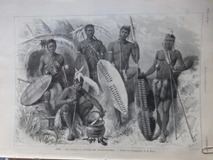 1886 ZOO HUMAIN ZOULOU TRIBU PARIS FOLIES BERGERES 3 JOURNAUX ANCIENS - Imagen 1 de 3