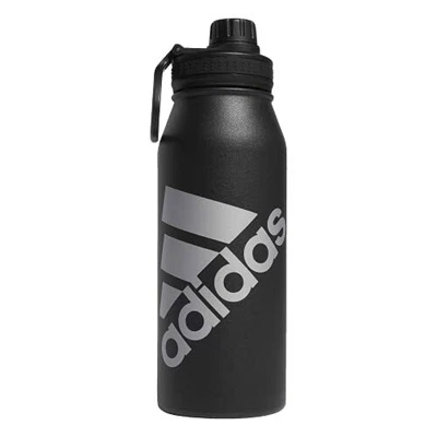 Botella de agua Adidas de acero inoxidable negra aislada de doble pared caliente/frío 32 oz Foto 1 de 3