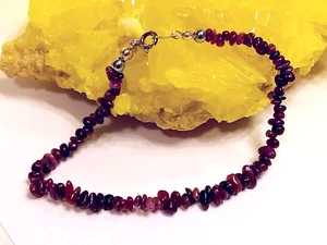 8" RUBY BRACELET.  Large Easy-to-Use Sterling Silver Clasp.   Vibrant Red Color. - Picture 1 of 13