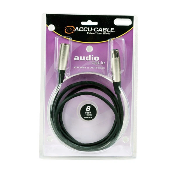 Accu Cable XL-6 XLR-XLR 6 FT Microphone/Audio Cable Foto 1 de 1