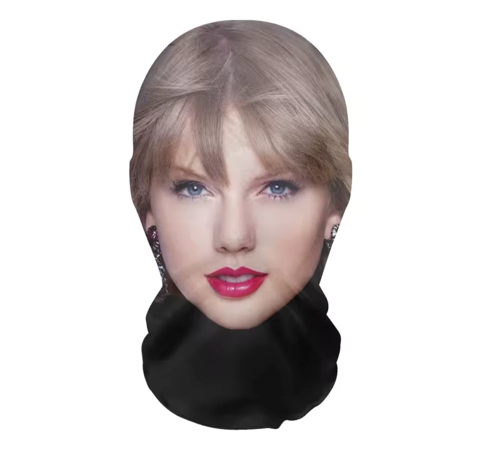 ONE SIZE 3D Taylor Swift Printed Full Face Mask celebrity Singer Character - Image 1 of 1