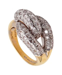 Cartier London Knot Cocktail Ring In 18Kt Gold With 2.12 Ctw In Diamonds - Picture 1 of 10