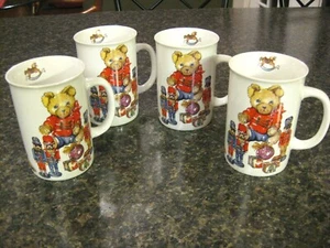 4) Vintage Potpourri Presse Weihnachten Kaffeetassen Antik Spielzeug ~ Korea 1991 - Bild 1 von 12