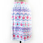 TALBOTS Plus Summer Beach Shells White/Pink/Blue Skirt 1X