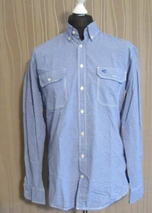 180 658 CAMEL ACTIVE Herren Hemd Gr.M blau weiß kariert Button Down Langarm  - Bild 1 von 3