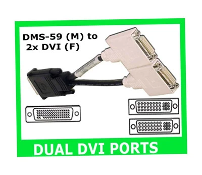 DELL NEW SEALED DMS-59 to 2x DVI Female Y Adapter. Work across two DVI monitors - Image 1 of 4