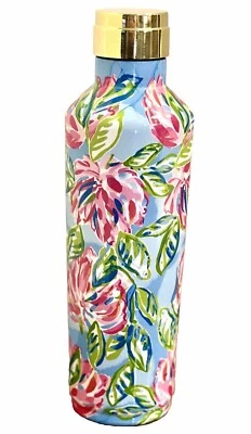 LILLY PULITZER CANTIMPLORA "TOTALLY BLOSSOM" BOTELLA DE AGUA DE ACERO INOXIDABLE 25 OZ NUEVA SIN ETIQUETAS Foto 1 de 4
