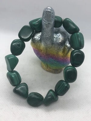 Pulsera de cuentas elásticas malaquita Foto 1 de 4