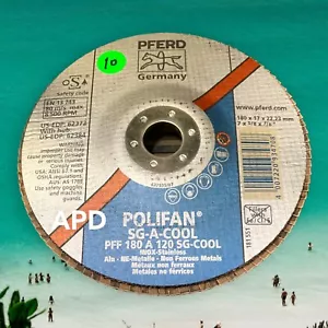 10 Stück Pferd 62372 7"x7/8" 120er Körnung T27 A/O Forte Klappscheibe Edelstahl - Bild 1 von 1