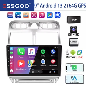 DAB+ Per Peugeot 307 2007-2013 Autoradio 64G Carplay Android13 GPS Navi WiFi KAM - Foto 1 di 34