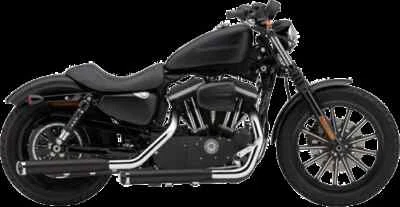 Cobra Black 3in Slip On Muffler w Slashcut Tips Iron 883 14-21 - Image 1 of 3