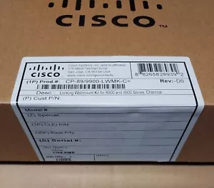 NUEVO Cisco CP-89/9900-LWMK-C Bloqueo Montaje en Pared Kit 8900 9900 Serie Teléfono Sellado - Imagen 1 de 3