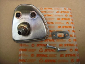 GENUINE STIHL BG56 SH56 BG86 SH86 BLOWER MUFFLER W/ GASET & SCREWS- NEW TAKE OFF - Picture 1 of 2
