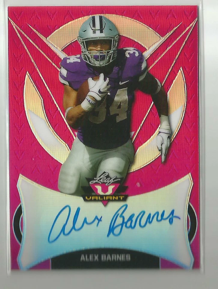 2019 Leaf Valiant Pink Alex Barnes Auto Autograph RC Rookie Card #ed 11 / 15 - Image 1 of 1