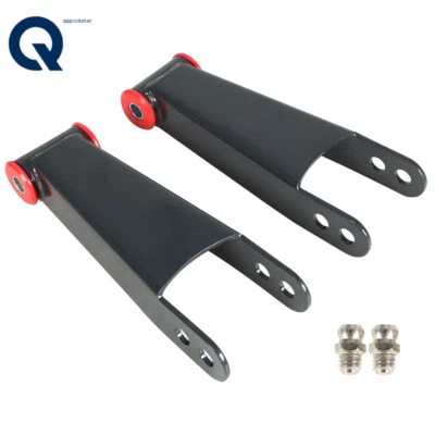 For 2005-2008 Chevy Silverado GMC Sierra 2500HD 3500HD 3" Rear Drop Shackles Kit - Image 1 of 4