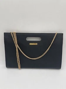 Michael Kors TILDA XL Clutch Bag Saffiano Black Leather-Envelope Purse NWOT $228 - Picture 1 of 11