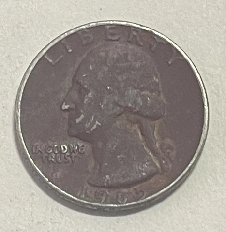 🔥1965 WASHINGTON QUARTER - MISSING CLAD LAYER - Obverse & Reverse🔥 Cover