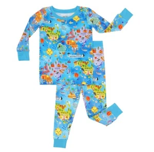 NEW Little Sleepies Around the World map 2 piece pajama set 5/6 - IN HAND - Picture 1 of 4