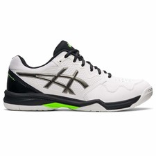Asics Gel Dedicate 7 Men's Tennis Shoe (White/Gunmetal) - Authorized Dealer