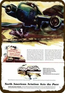 1945 NORTH AMERICAN AVIATION OLD 99 B25 BOMBER Vintage Look REPLICA METAL SIGN   - Bild 1 von 1