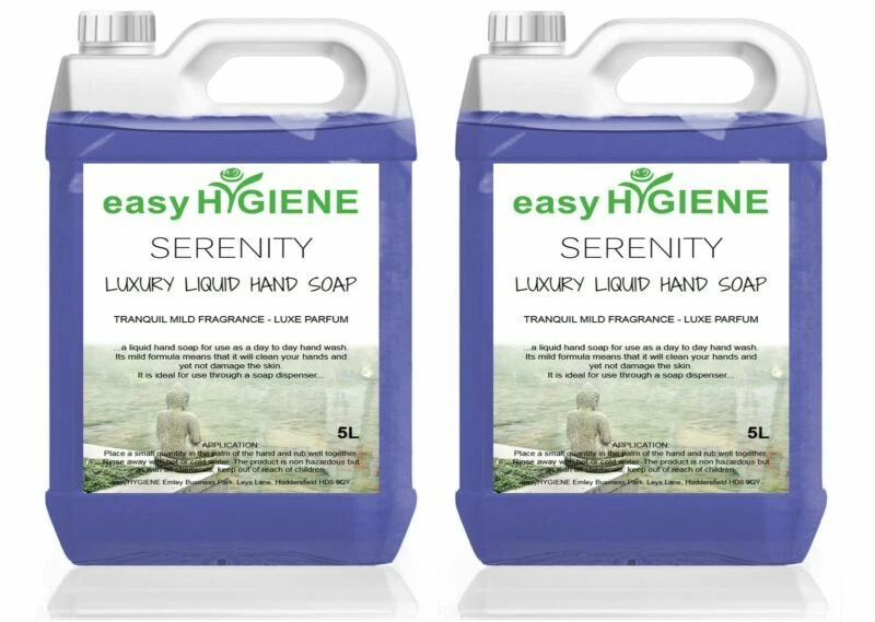 EASYHYGIENE SERENITY 10L Luxury Scented Liquid Hand Soap 2 x 5L 10 Litre VEGAN