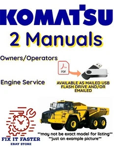 KOMATSU HM250-2 KNICKGELENKTER MULDENKIPPER BETREIBER MOTOR REPARATURANLEITUNG PDF USB - Bild 1 von 3