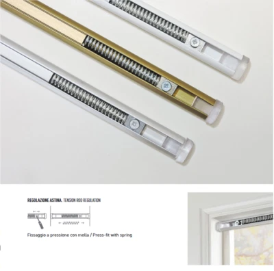 TENDEEVOLUTION Astine Per Tende Regolabili A Molla, Bastone Tenda In Ferro Estensibile