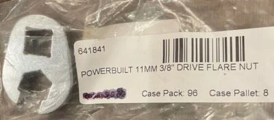 POWERBUILT 11MM 3/8" DRIVE FLARE NUT Stock # 641841 - FREE SHIPPING - Image 1 of 2