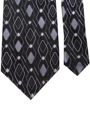 Corbata para hombre Claiborne 100 % seda tejida a cuadros púrpura multi 3 5/8" x 58" Foto 1 de 2