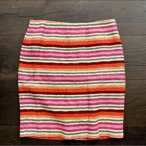 Talbot’s Striped Linen Skirt, Sz 4p - Picture 1 of 9