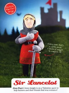 ~ Pull-Out Alan Dart Knitting Pattern For Sir Lancelot Doll ~ 13.5 inches tall ~ - Picture 1 of 2