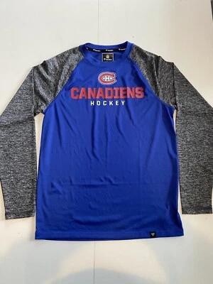 Montreal Canadiens Fanatics Oficial NHL Manga Larga Hombre Talla Mediana Foto 1 de 4