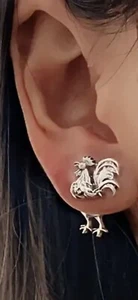 3-D chicken earrings - Picture 1 of 5