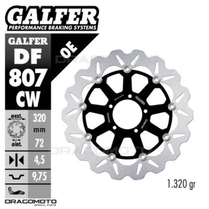 DUCATI MULTISTRADA 950 2017 DF807CW Front Brake Disc Rotor GALFER Floating - Picture 1 of 3